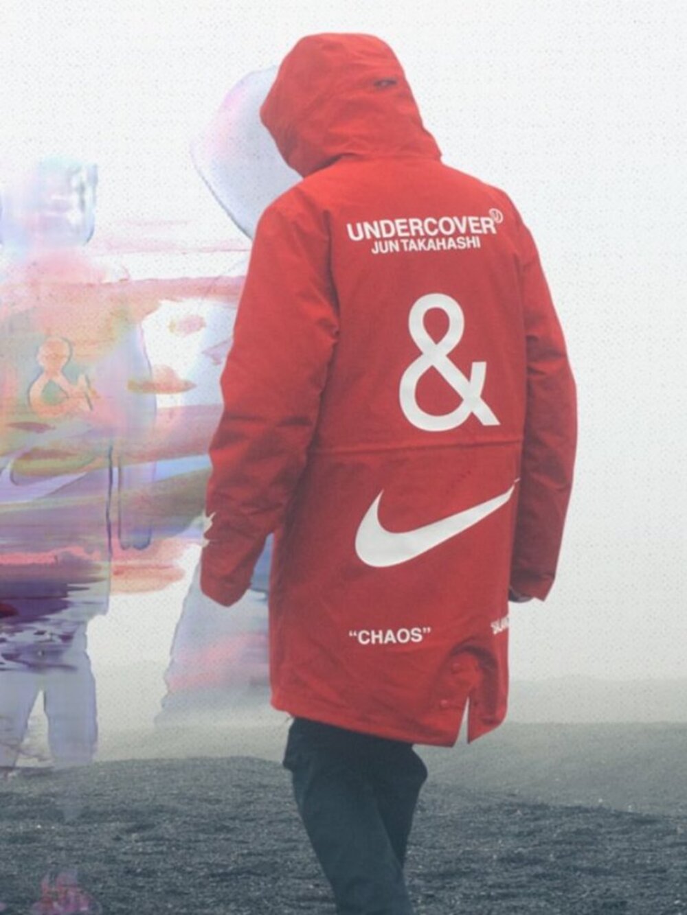 Nike x Undercover Fishtail Parka in 'Sport Red'. Size L